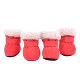 Maxbell 4 pcs/lot S/M/L/XL Pet Dog Shoes / Puppy Booties Rubber Anti Slip Waterproof S Orange