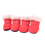 Maxbell 4 pcs/lot S/M/L/XL Pet Dog Shoes / Puppy Booties Rubber Anti Slip Waterproof S Orange