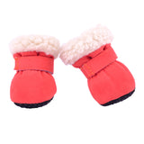 Maxbell 4 pcs/lot S/M/L/XL Pet Dog Shoes / Puppy Booties Rubber Anti Slip Waterproof S Orange