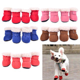 Maxbell 4 pcs/lot S/M/L/XL Pet Dog Shoes / Puppy Booties Rubber Anti Slip Waterproof XL Orange