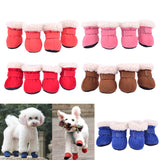 Maxbell 4 pcs/lot S/M/L/XL Pet Dog Shoes / Puppy Booties Rubber Anti Slip Waterproof XL Orange