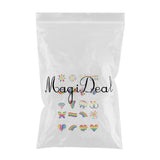 Maxbell 20pcs Rainbow Temporary Tattoos Water Transfer Makeup Body Stickers Decals