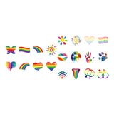 Maxbell 20pcs Rainbow Temporary Tattoos Water Transfer Makeup Body Stickers Decals