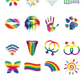 Maxbell 20pcs Rainbow Temporary Tattoos Water Transfer Makeup Body Stickers Decals