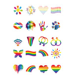 Maxbell 20pcs Rainbow Temporary Tattoos Water Transfer Makeup Body Stickers Decals