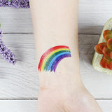 Maxbell 20pcs Rainbow Temporary Tattoos Water Transfer Makeup Body Stickers Decals