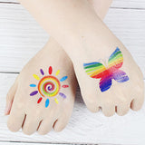 Maxbell 20pcs Rainbow Temporary Tattoos Water Transfer Makeup Body Stickers Decals