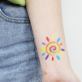 Maxbell 20pcs Rainbow Temporary Tattoos Water Transfer Makeup Body Stickers Decals