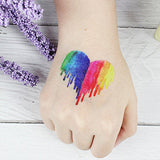 Maxbell 20pcs Rainbow Temporary Tattoos Water Transfer Makeup Body Stickers Decals