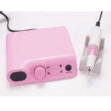 Maxbell Electric Nail Drill File Machine Kit Manicure Nail Polisher Drill Bits Set Pink