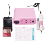 Maxbell Electric Nail Drill File Machine Kit Manicure Nail Polisher Drill Bits Set Pink