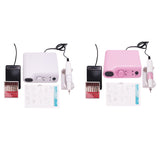 Maxbell Electric Nail Drill File Machine Kit Manicure Nail Polisher Drill Bits Set Pink