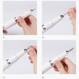 Maxbell Electric Nail Drill File Machine Kit Manicure Nail Polisher Drill Bits Set White