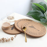 Maxbell Wood Coaster Round Table Mat Placemat Tableware For Home Kitchen Flower Lace