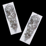 Maxbell 2Pcs Full Arm Waterproof Floral Arm Temporary Full Arm Tattoo Floral Tiger