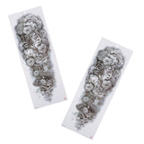 Maxbell 2Pcs Full Arm Waterproof Floral Arm Temporary Full Arm Tattoo Floral Tiger