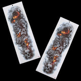 Maxbell 2Pcs Realistic 3D Waterproof Tattoo Arm Sleeves Stickers for Men Women 064