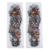 Maxbell 2Pcs Realistic 3D Waterproof Tattoo Arm Sleeves Stickers for Men Women 064