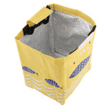 Maxbell Lunch Bags Canvas Insulated Waterproof Aluminum Foil sticker fish yellow
