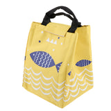 Maxbell Lunch Bags Canvas Insulated Waterproof Aluminum Foil sticker fish yellow