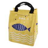 Maxbell Lunch Bags Canvas Insulated Waterproof Aluminum Foil sticker fish yellow