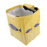 Maxbell Lunch Bags Canvas Insulated Waterproof Aluminum Foil sticker fish yellow