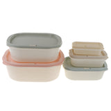 Maxbell Storage Container Sealed Jar for Kitchen Food and Snacks Macaron Square 5pcs