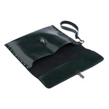 Maxbell Genuine Leather Hair Scissors Bag Shear Case Barber Tool Holster Pouch Green