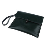 Maxbell Genuine Leather Hair Scissors Bag Shear Case Barber Tool Holster Pouch Green