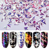 Maxbell 6 Box DIY Nail Art Glitter DIY Tips Shiny 3D Nails Rhinestones 3D Fish Scale