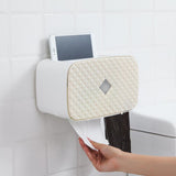 Maxbell Nail Free Trackless Wall Plastic Bathroom Tissue Paper Holder Box White