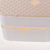 Maxbell Nail Free Trackless Wall Plastic Bathroom Tissue Paper Holder Box Almond