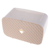 Maxbell Nail Free Trackless Wall Plastic Bathroom Tissue Paper Holder Box Almond