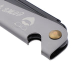 Maxbell Pocket Stainless Steel Folding Mustache Grooming Comb Hair Styling Comb Black