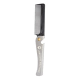 Maxbell Pocket Stainless Steel Folding Mustache Grooming Comb Hair Styling Comb Black
