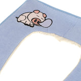 Maxbell Bathroom Soft Washable Cloth Toilet Seat Cover Pads HJY-6262 light blue