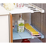 Maxbell Expandable Shelf Closet Organizer Storage Adjustable Rack Rod White 38-55cm