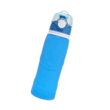 Maxbell 750ML Folding Silicone Water Bottle Sport Kettle For Outdoor Travel Blue