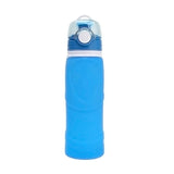 Maxbell 750ML Folding Silicone Water Bottle Sport Kettle For Outdoor Travel Blue