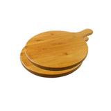 Maxbell Bamboo Pizza Serving Tray Round Cutting Board Pan Kitchen Tool 13 inches