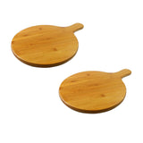 Maxbell Bamboo Pizza Serving Tray Round Cutting Board Pan Kitchen Tool 13 inches