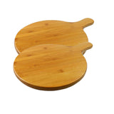 Maxbell Bamboo Pizza Serving Tray Round Cutting Board Pan Kitchen Tool 13 inches