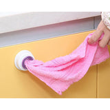 Maxbell Creative Push in Self-adhesive Towel Holder Hooks Kitchen Storage Yellow