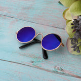 Maxbell 1/6 BJD Doll Eyegalsses Eyewear Golden Frame for Blythe  Dolls Blue