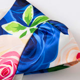 Maxbell Flower Girl Dress Rose Printed Bow Wedding Bridesmaid Birthday 130cm Blue