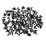 Maxbell 100pcs 8mm Plastic Safety Eyeballs Eyes DIY Craft Toys Accs Black & White