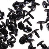 Maxbell 100pcs 8mm Plastic Safety Eyeballs Eyes DIY Craft Toys Accs Black & White