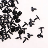 Maxbell 100pcs 8mm Plastic Safety Eyeballs Eyes DIY Craft Toys Accs Black & White