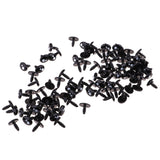 Maxbell 100pcs 8mm Plastic Safety Eyeballs Eyes DIY Craft Toys Accs Black & White