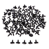 Maxbell 100pcs 8mm Plastic Safety Eyeballs Eyes DIY Craft Toys Accs Black & White